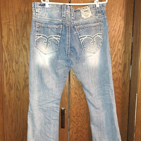 Rock Revival Other - Rock Revival Men's Distressed Aldean Slim Straight Jeans 36 36x31